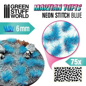 FLOCAGE - TOUFFE D'HERBE MARTIENNE 6MM (75) - NEON STITCH BLUE