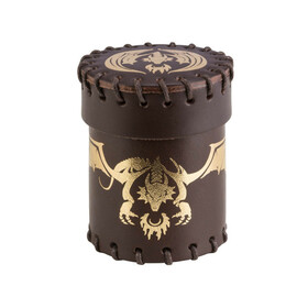 GOBELET A DES - DRAGON VOLANT - MARRON & DORE