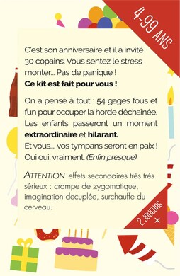 PARENT EPUISE : ANNIVERSAIRE - Arrière