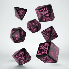 SET DE 7 DES - APPEL DE CTHULHU - NOIR/MAGENTA