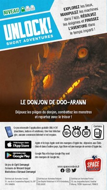 UNLOCK ! SHORT ADVENTURES : DONJON DE DOO-ARANN - Arrière